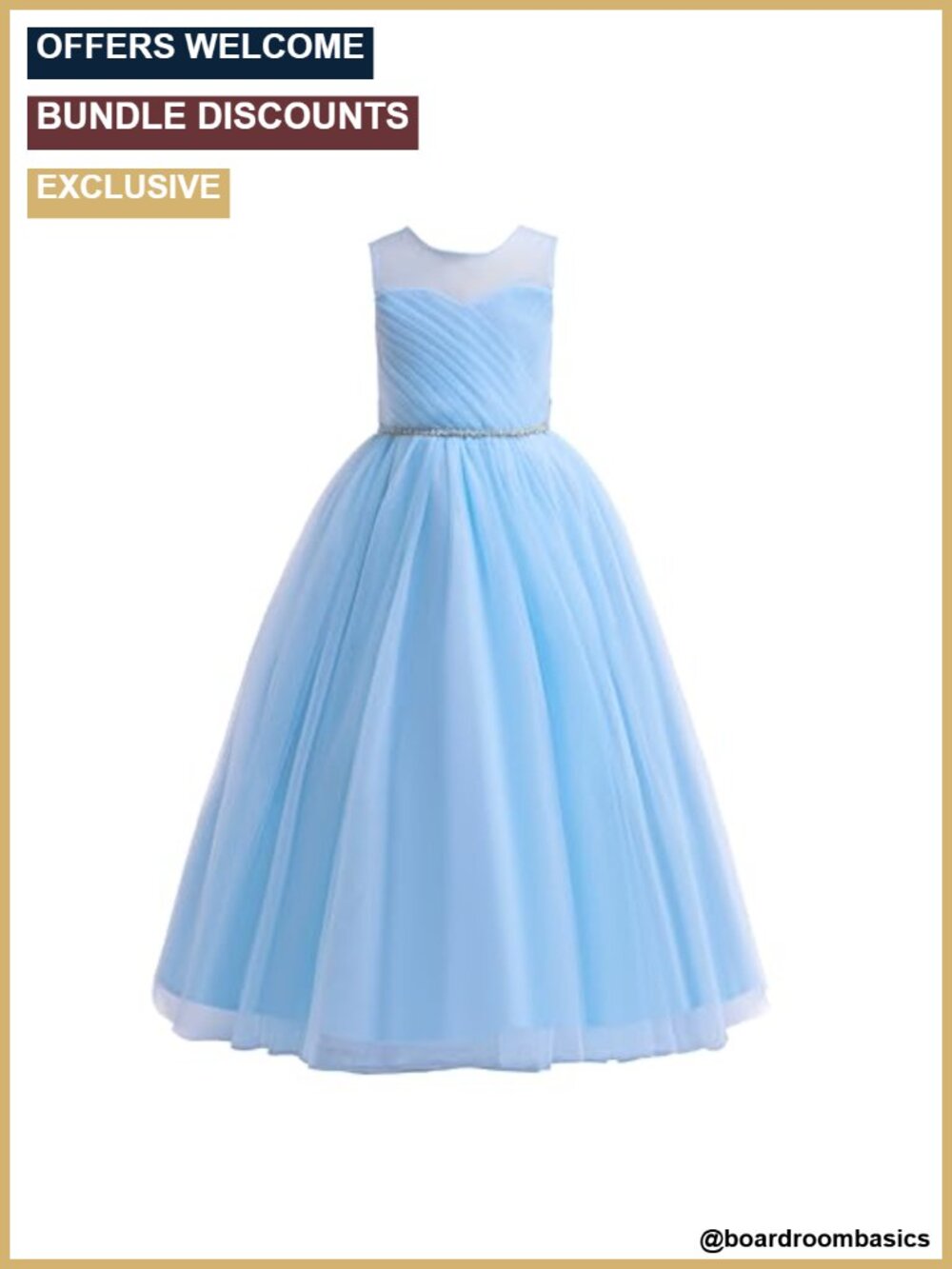 Girls Tulle A-Line Flower Girl Wedding Dress Formal Pageant